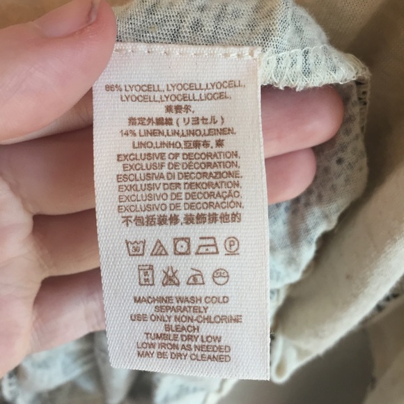 Free People S/P long sleeve blouse neutral cream - Picture 7 of 8